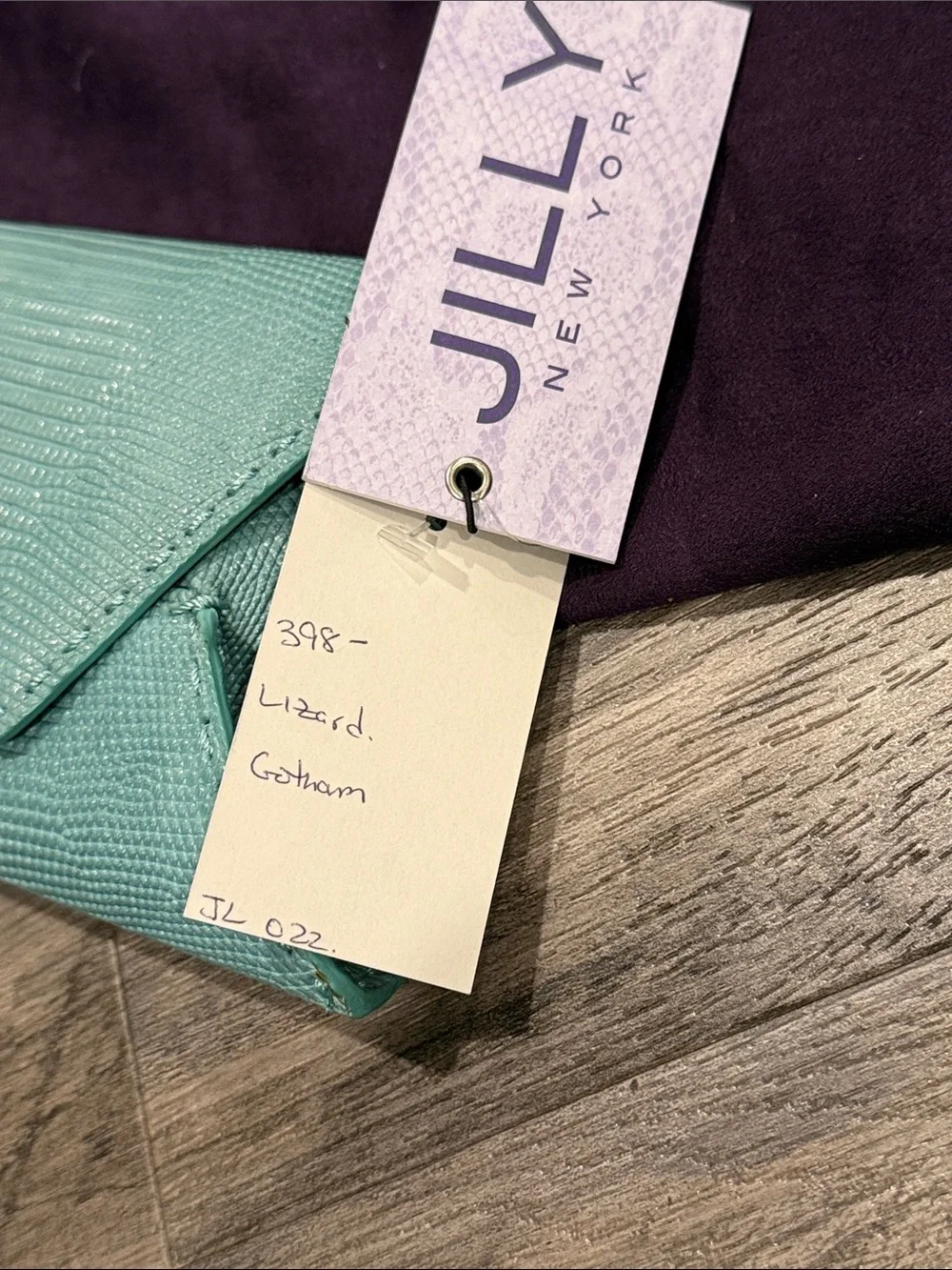 Jilly New York Genuine Exotic Skin Turquoise Envelope Clutch NWT NEW WITH TAGS